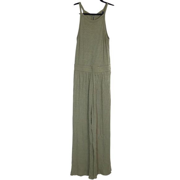 ATM Anthony Thomas Melillo Slub Cotton Jersey Jumpsuit Army Green Women's M - Picture 2 of 13